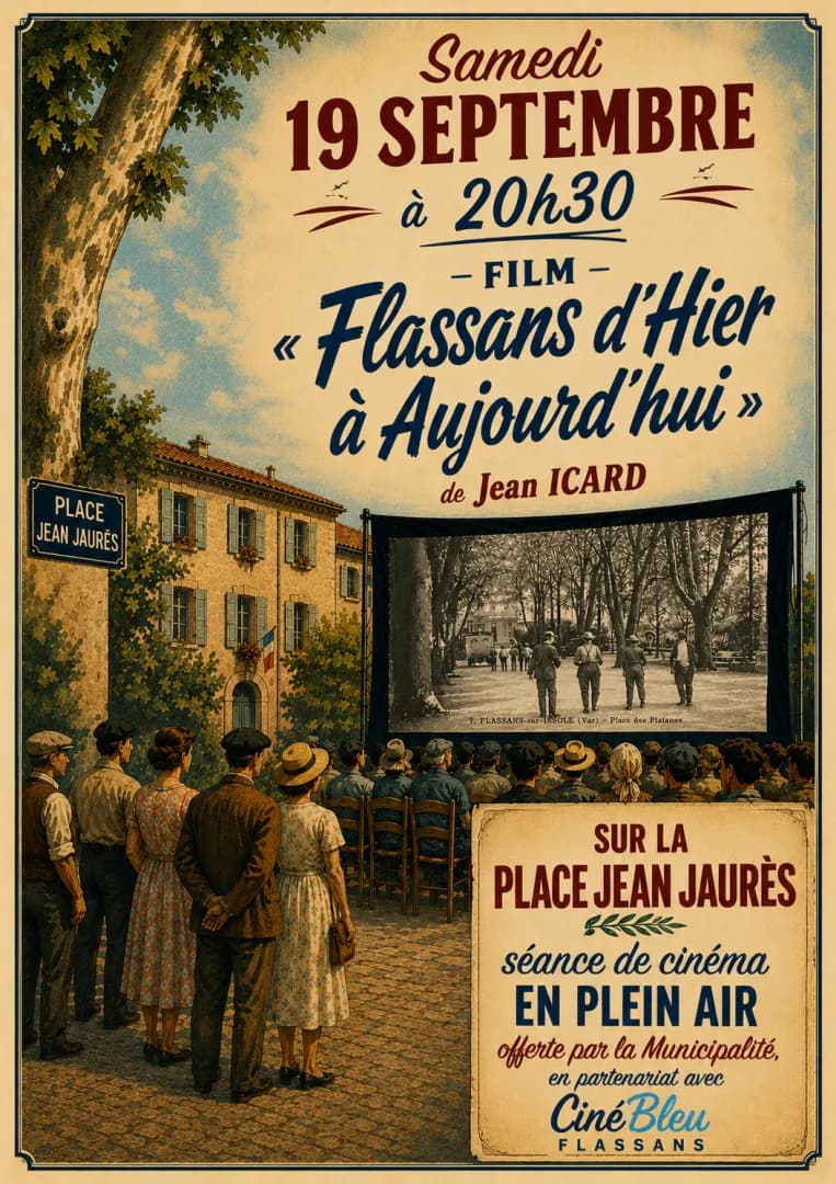 Cinéma en plein air à Flassans