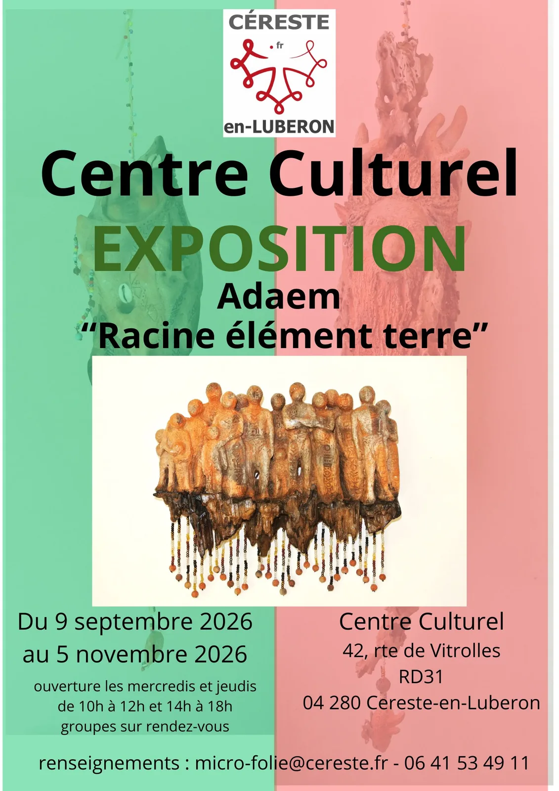 Exposition Adaem "Racine élément terre"