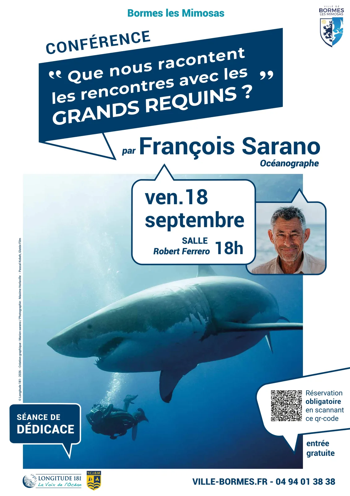 Conférence Que nous racontent les rencontres avec les grands requins ?