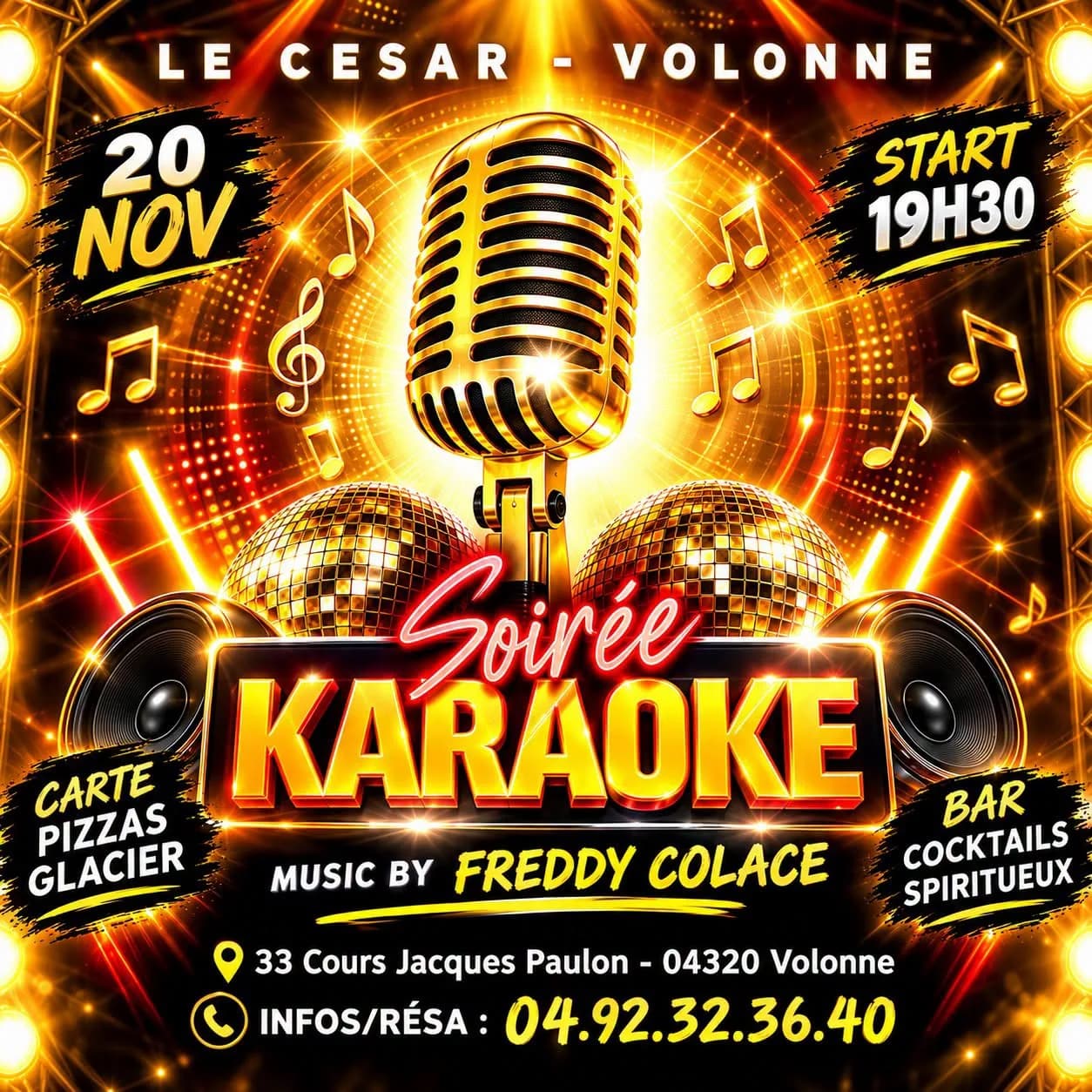 Soirée Karaoké au César à Volonne